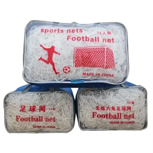 PE Material Full Size Soccer Ball Goal Post Nets 11v11 Match Level with Carry Bag
