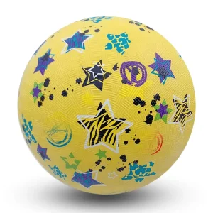 PG 5 7 8.5 Inches Rubber Bouncy Custom Full Printing Inflatable Playground Ball for Kids Indoor Outdoor Ball