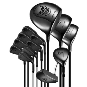 PGM Night Shadow Professional Men’s Golf Club Set Skull Reaper Series High Rebound Titanium Driver 40T Graphite Steel Shaft