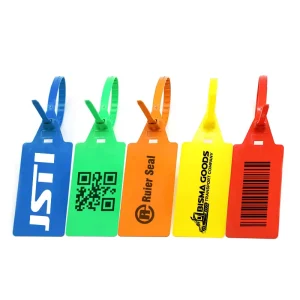 PP+PE Plastic Security Seal With 535N Tensile Strength Laser Engraved Logo and Numbering 460mm Length For Logistics