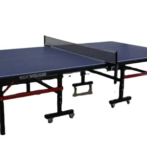 PT 0056 12mm HDF Blue Outdoor Table Tennis Table with Foldable and Removable Wheels Steel Frame Heavy Duty