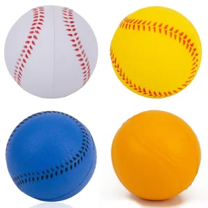 PU Baseball Foam Bouncy Ball Soft Toy and Softball Equipment Durable Left-handed Sizes 6.3-9CM for Student Sports