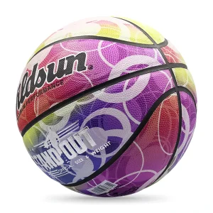 PU Basketball Training Custom Print Logo Outdoor and Indoor Game Ball in Bulk Street Basketball