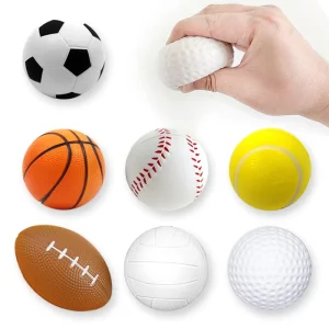 PU Foam Football Basketball Stress Ball Custom Logo Mini Baseball Toy For Kids Promotional Toy Ball Stress Relief