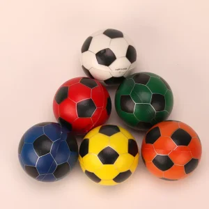 PU Foam Stress Balls Mini Sports Balls Eco Friendly 6.3CM Color Football Squeeze Toy Stress Reliever Antistress Ball for Kids
