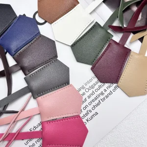 PU Keychain Leather Hang Tag PU Leather Luggage Tag Backpacks Accessory Charms Fashion Women Bag Charm Handbag Pendants