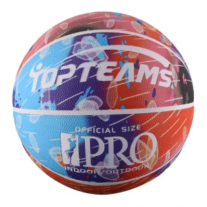 PU Leather Glow in Dark Basketball Size 5/6/7 Custom Logo OEM for Club Training Match