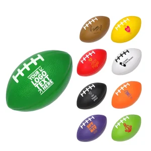 PU Rugby Stress Relief Toy Ball Custom Logo Promotional American Football Foam Squeeze Toy Relax Gift for Sport Event Office