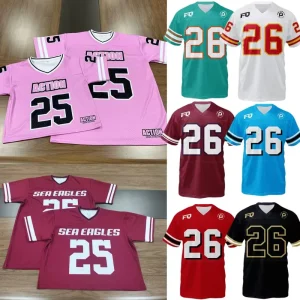 PURE Custom Football Jerseys Sets Manufacturer 100% Polyester Summer Short Sleeve Solid Color American Football Jersey Unisex