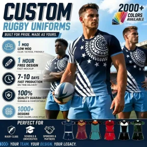 PURE Rugby Jersey Custom Team Club Sublimation Rugby Football Jersey Set 100% Polyester Men’s Rugby Uniform Full Kit