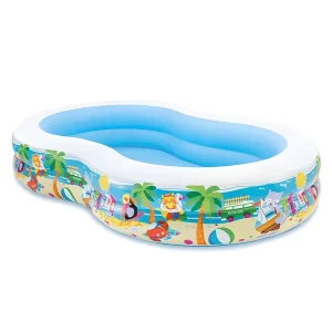 PVC Deep Round Inflatable Swimming Pool for Kids and Adults for Summer Outdoor Water Fun