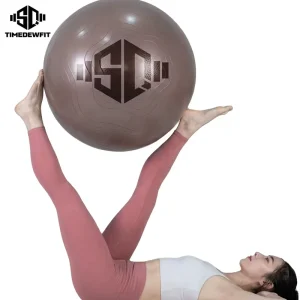 PVC Free Eco Friendly Anti Burst Non Slip Balance Pregnant Birthing Yoga Pilates Exercise 17 33inch Ball with Pump for Home Gym