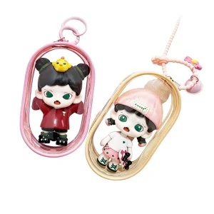 PVC High Transparent Large Vertical Drying Bag Doll Accessories Clear Keychain Bag Hanging Display Dustproof Multi Purpose Bag