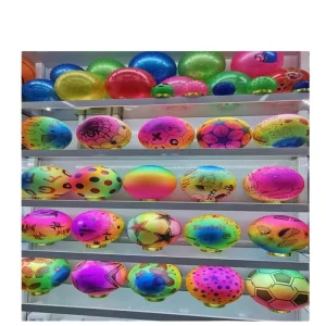 PVC Inflatable Rainbow Soccer Ball Promotional Jumping Sports Toy
