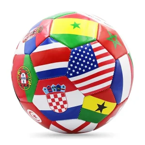 PVC World Flag Competition Soccer Ball for Youth Adult Training Promotional Football
