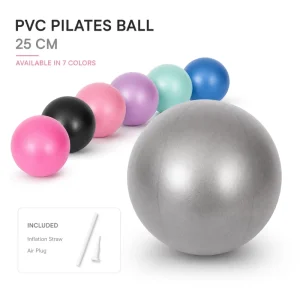 PVC Yoga Ball 25cm for Anti Burst Core Stability Pilates Balance Training Therapy Stretch and Posture Support