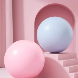 PVC Yoga Ball Pilates Ball Thickened Explosion-Proof Fitness Equipment Light Pilates Ball for Gymnastics and Balance Exercises