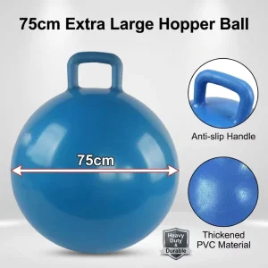 PVC Yoga Ball with Handle 45cm 55cm 65cm 75cm Explosion-proof Thickened Bouncy Hopping Ball