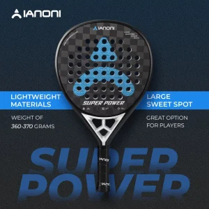 Paddle Tennis Paletas Pala De Black Blue 38mm 360g 18K Carbon Fiber Rough Surface Padel Racket