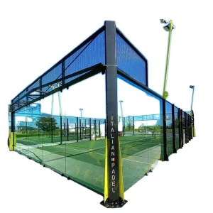 Padel Tennis Court Indoor Outdoor Panoramic Stainless Steel 12mm Adjustable Durable High Density Hot Dip Galvanized Waterproof