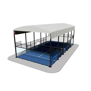 Panoramic Paddle Tennis Court Paddle Roof Cover Padel Court Glass Cancha De Padel