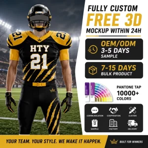 Pattern Sublimated Polyester Breathable Plus Size Short Sleeve Blank Custom Children’s American Football Jersey Sets