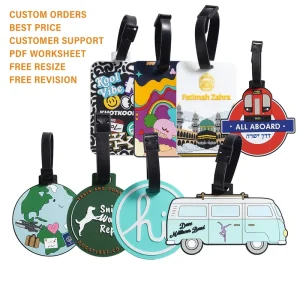 Personalized Custom Logo Soft PVC Travel Luggage Tag