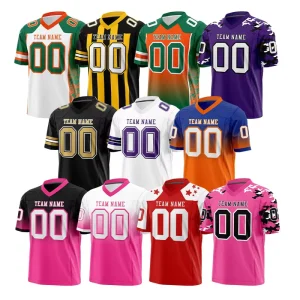 Personalized Fans Shirts Plus Size American Football Wear Stitched Name Number Adult Practice Rugby Uniform