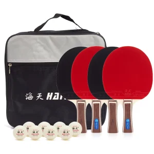 Ping Pong Paddle Set of 4 Paddles 8 Table Tennis Balls 1 Box Set Table Tennis Racket Set Manufacturers