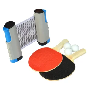 Ping Pong Paddle Set with Retractable Net Table Tennis Rackets Balls Portable Table Tennis Kit with Fast Shipping