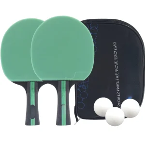 Ping Pong Paddles for 2 Players 5 Ply Table Tennis Paddle Flared Grip Unstrung Pimples Rubber All Level Sports and Entertainment