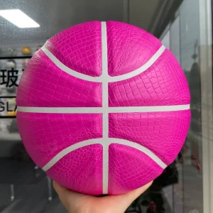 Pink Color Leather Smile Boy Girl Custom Logo Basketball Customized Outdoor Size 7 Basketball