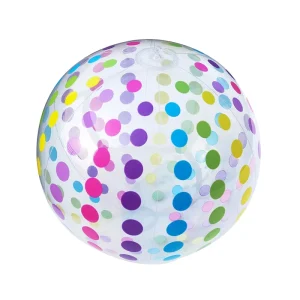 Polka Dot Inflatable Beach Ball Rainbow Striped Inflatable Beach Ball For Summer Pool Parties