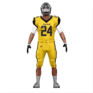 Polyester Unisex Adults Fully Sublimated Breathable Plus Size Short Sleeve Game Practice American Football Jersey Custom