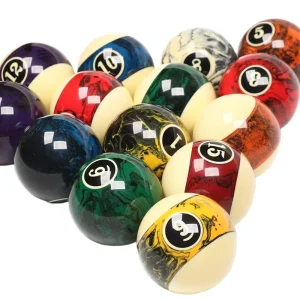 Pool Black 8 Marble Patterned PVC Material Pool Balls American Style Large Size 57mm 16 Color Black 8 Ball Set Made