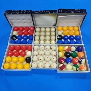 Pool Table Accessories 2 Inch Billiard Pool Ball Sets 50.8MM Numbered Color Pool Balls with 48mm White Cue Ball