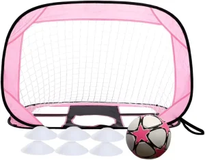 Pop up Soccer Goal and Ball Sets Portable Soccer Net for Training Set of 2