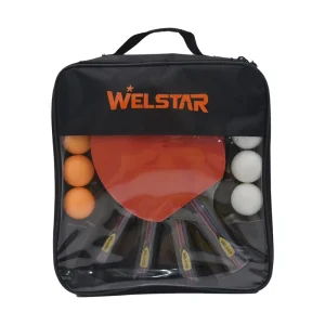 Poplar and Rubber Table Tennis Racket Set Including 8 PCS 1 Star Pingpong Balls and 4 PCS Rackets