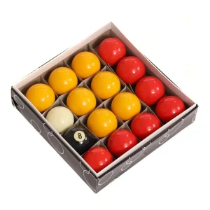 Popular Sell Red and Yellow 16 Pieces 57.2mm Billiard Pool Ball Set 16pcs