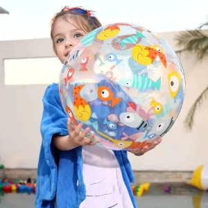 Popular Top Transparent Inflatable Beach Ball Pattern Air Beach Balls Water Toy Inflatable Ocean Ball