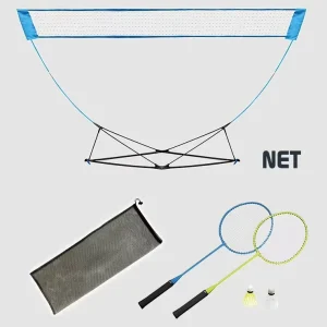 Portable 3 in 1 Badminton Set with Net Rackets and Shuttlecocks Outdoor Family Sports Game Set