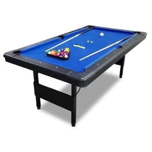 Portable 6ft 7ft Snooker & Billiards Table with Full Set Balls 2 Cue Sticks Chalk Felt Brush Choose Your Size