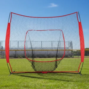 Portable 7’x7′ Baseball and Softball Outdoor Training Equipment Pitching and Batting Hitting Net
