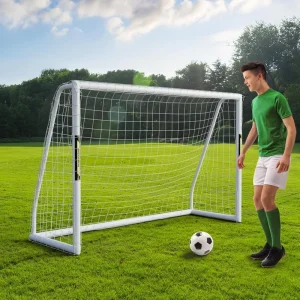 Portable 8x6FT Full Size Soccer Goal with HPVC Frame and Carry Bag for Backyard