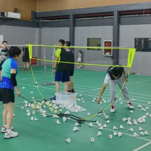 Portable Badminton Net Post Tennis Net Portable Foldable Practice Indoor and Outdoor