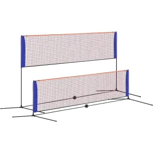 Portable Badminton Net Small Size 4.1M Width Tennis Net Height Adjustable Pickleball Net with Carry Bag