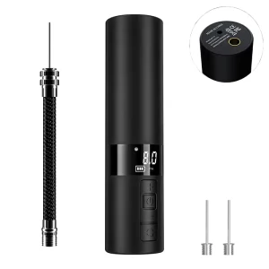 Portable Ball Pump Kit Balloon Pump Basketball Pump Air with 3 Needles 1 Nozzle Extension Hose for Soccer Football