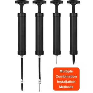 Portable Ball Pump Kit Balloon Pump Basketball Pump Air with 5 Needles 1 Nozzle Extension Hose for Soccer Football