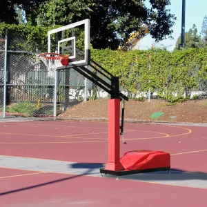 Portable Basketball Hoop 72 Inch Tempered Glass Backboard Heavy Duty Height Adjustable Indoor Outdoor System
