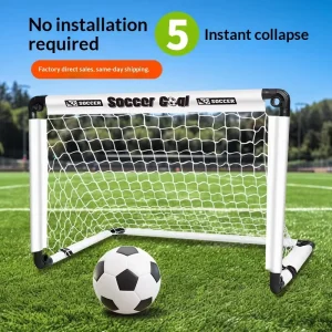 Portable Durable Soccer Goal Foldable 60x45cm Small Outdoor Training Frame Children Lightweight Eco Friendly Plastic
